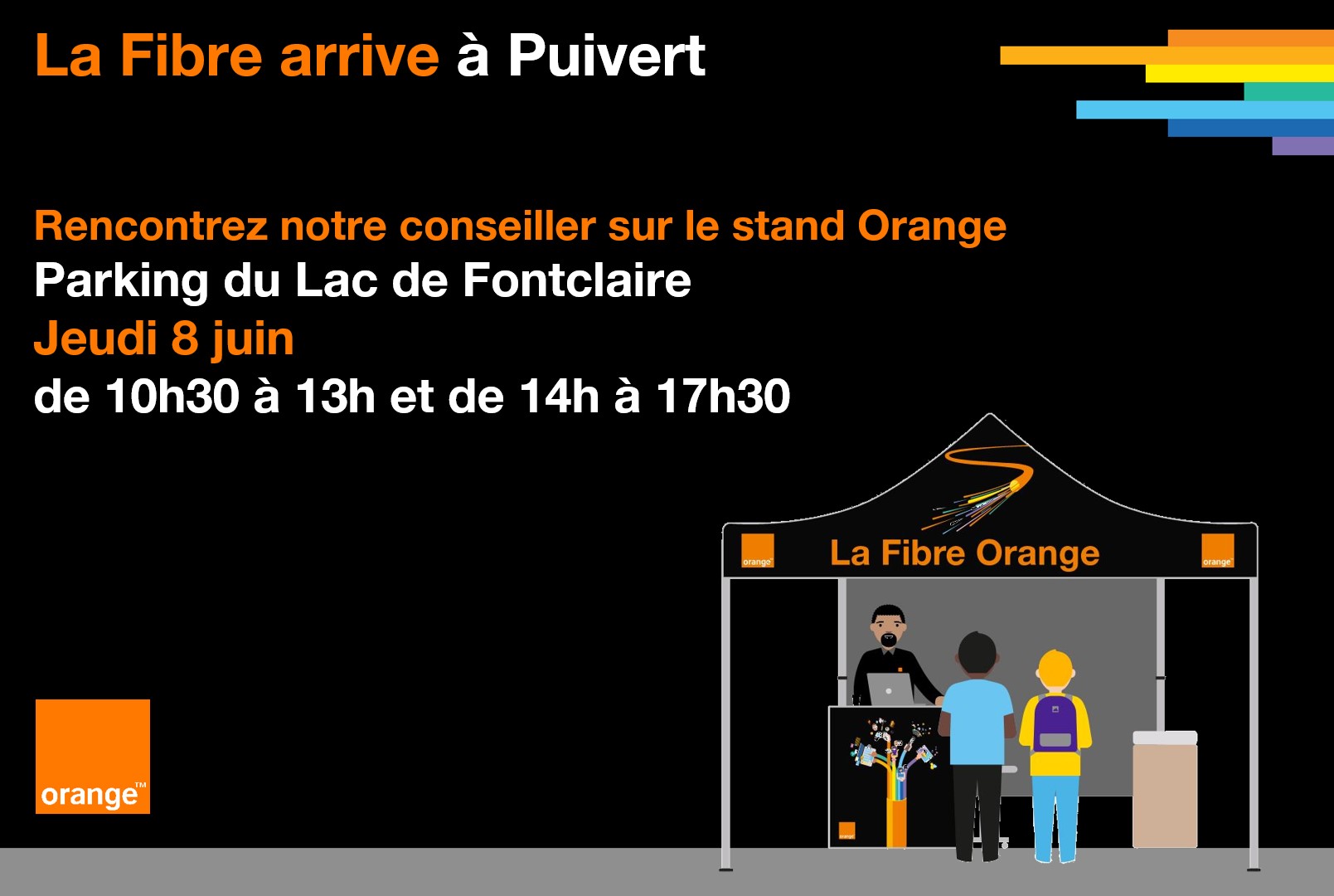 Stand fibre orange