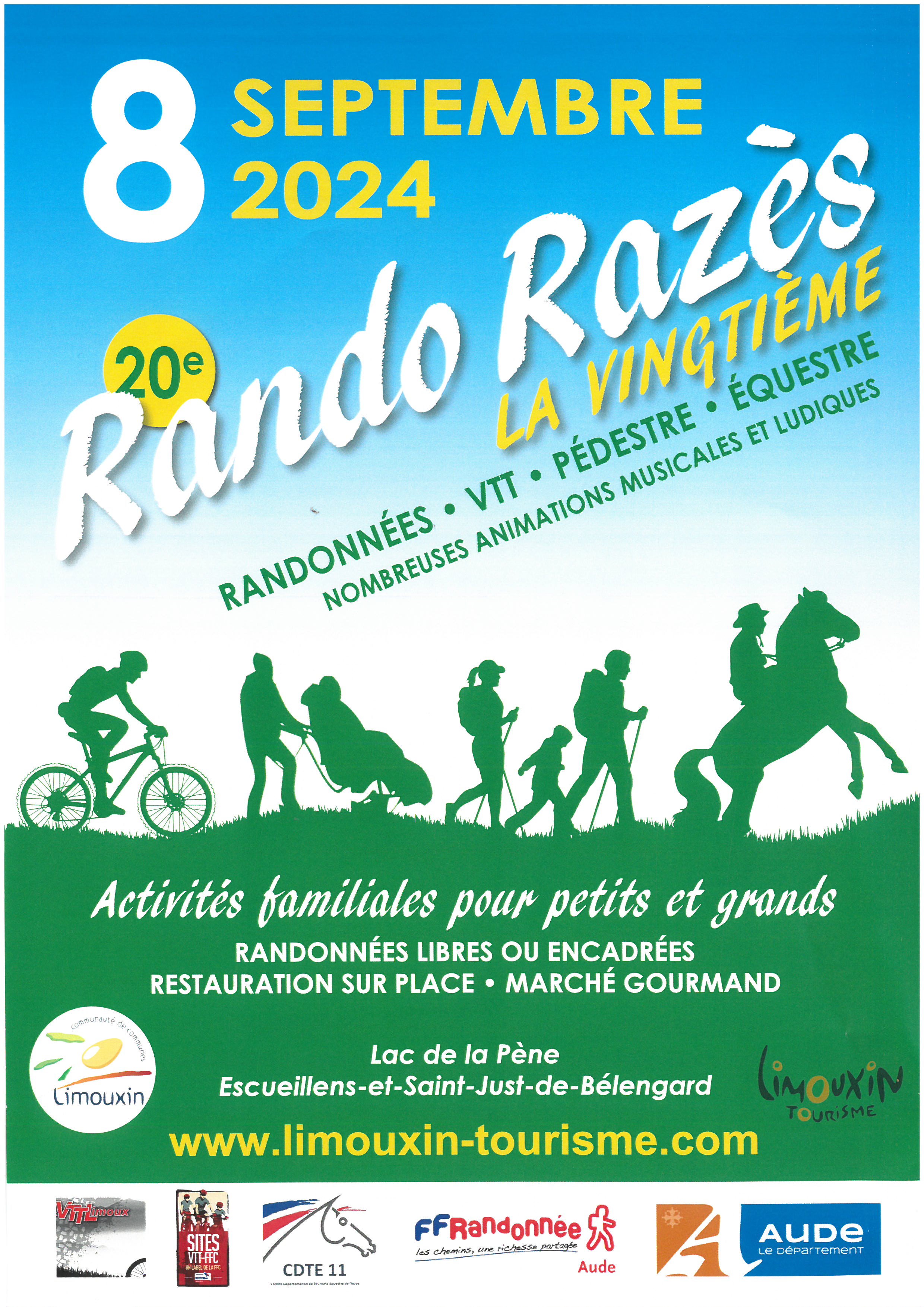 08 septembre 2024 : Rando Razès, 20ème édition