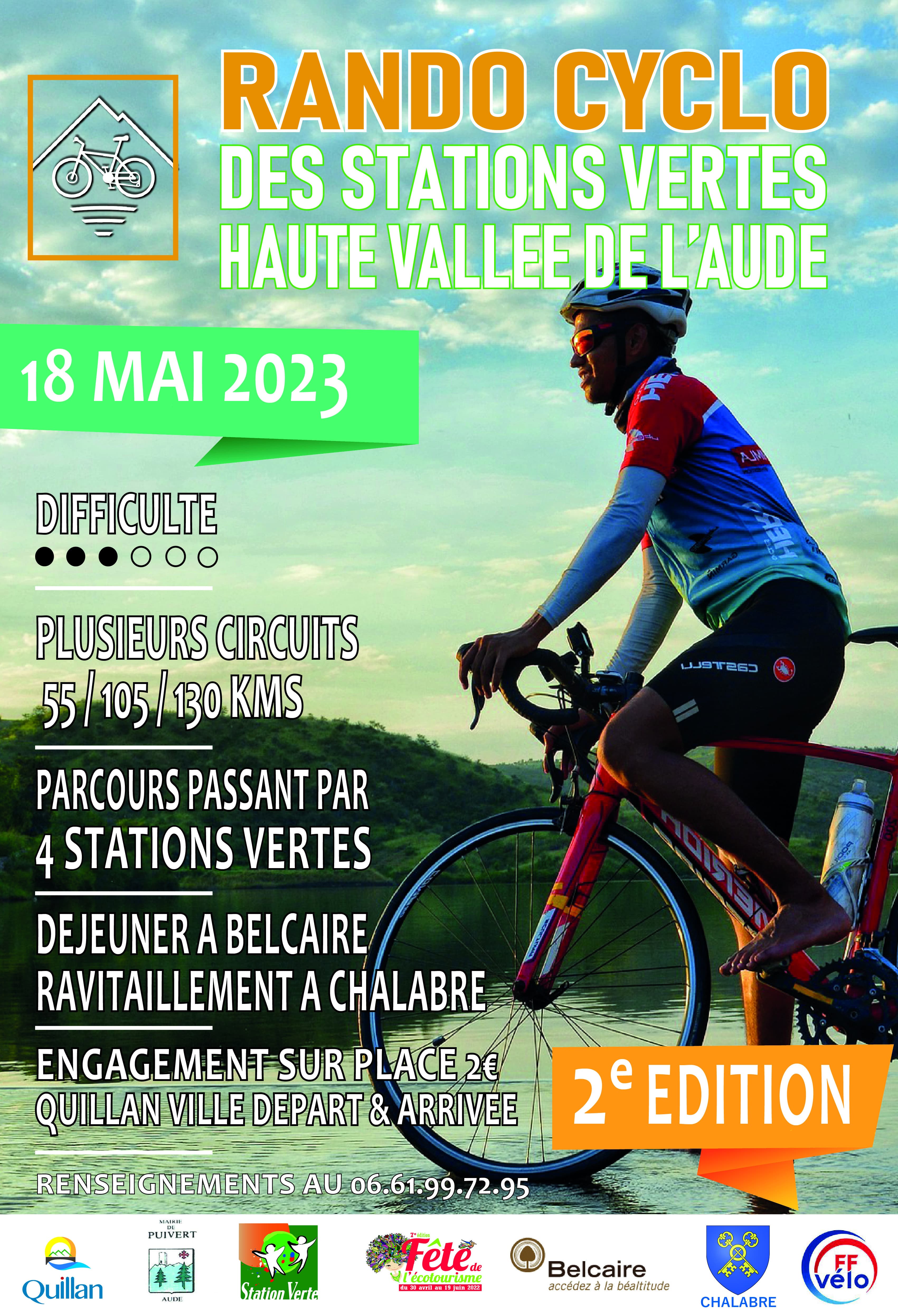 18 mai 2023 : Cyclo Rando des stations vertes de la Haute Vallée de l\'Aude